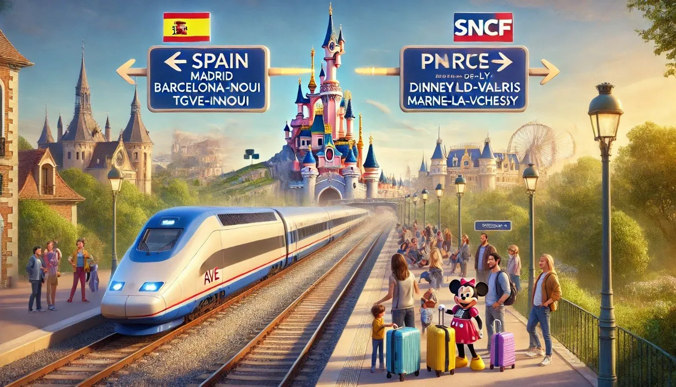 Tren AVE desde España a Disneyland París